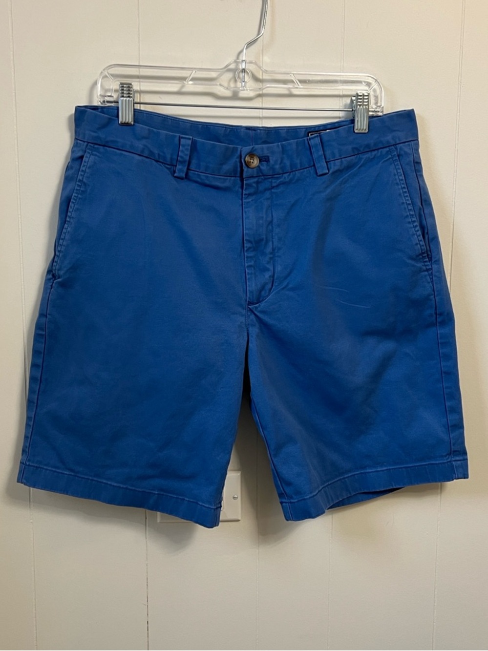 Vineyard Vines 9 Inch Stretch Breaker Classic Chino Bermuda Shorts Blue Wave 34